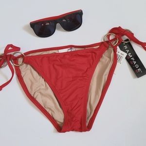 Rampage Red String Bikini Separates Bottoms Large New 4/25